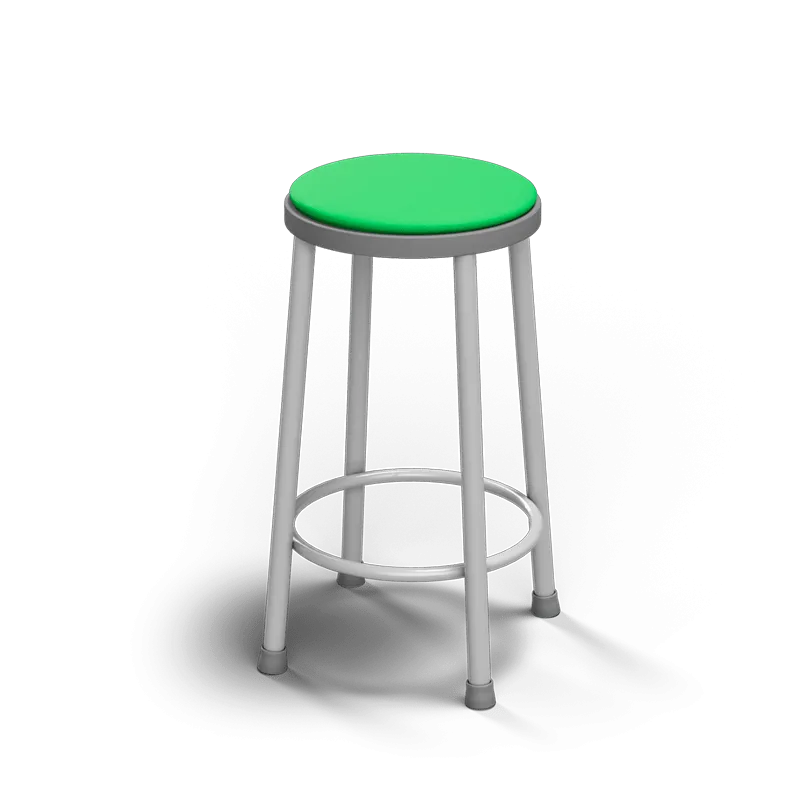 Banqueta Reta com assento estofado